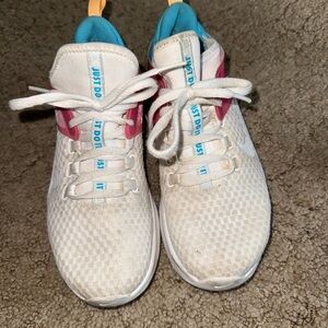 Women’s Nike White and Pink Athletic Shoes